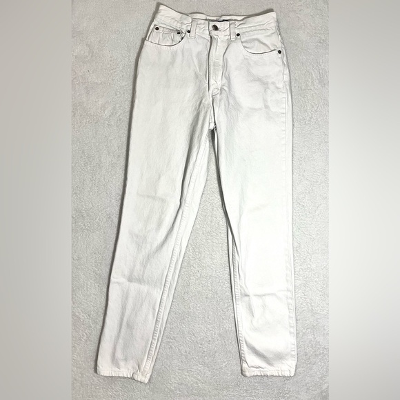 Vintage ‘90s Gap Classic Fit White Denim Jeans - Size 8, Made in Canada - Picture 1 of 10